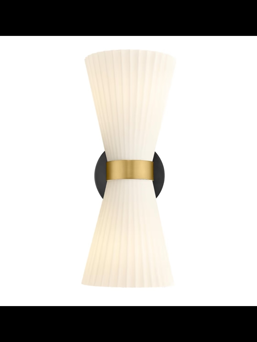 Double Cone Wall Sconce in Cream and Gold NIB